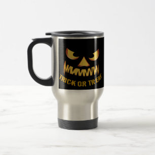 Caneca Térmica Truque ou Tratar com a Cara de Pumpkin