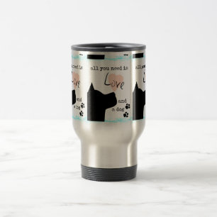 Caneca Térmica tudo que você precisa é amor e um touro azul ros