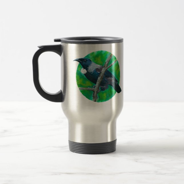 Caneca Térmica Tui Nova Zelândia - Pintura em acrílico (Esquerda)