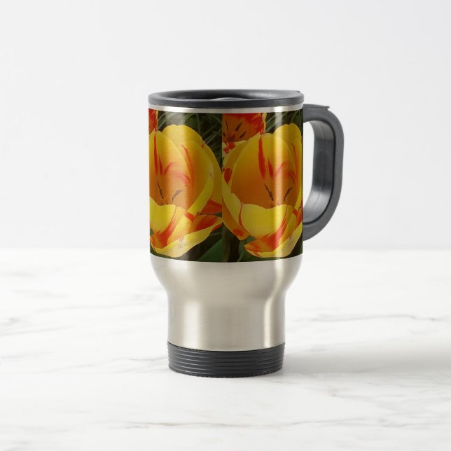 Caneca Térmica Tulipas Amarelas primavera (Frente Esquerda)