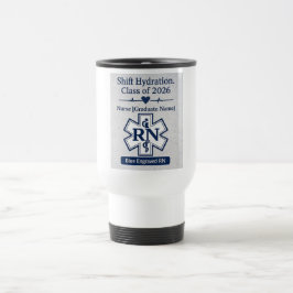Caneca Térmica Tumbler de Graduação de Enfermagem RN Gravado Azul
