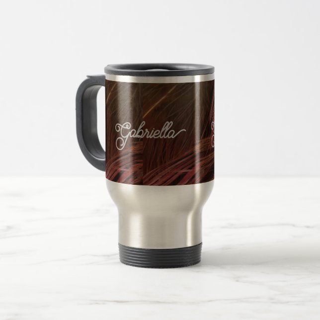 Caneca Térmica Tumbler gravado em aço inoxidável, personalizado (Frente Esquerda)