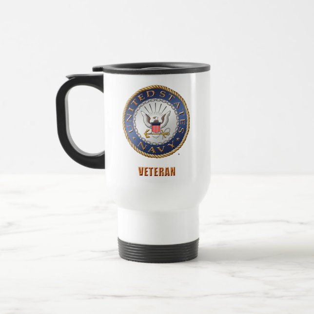 Caneca Térmica U.S. Viagem do veterano do marinho/caneca da (Esquerda)