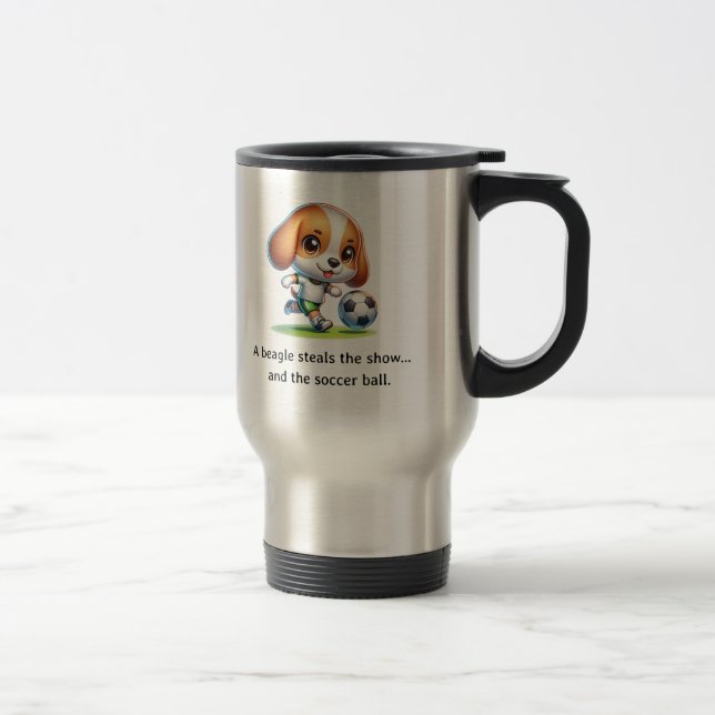 Caneca Térmica Um beagle rouba o show (Direita)