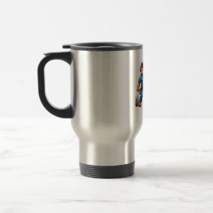 Caneca Térmica um cão de polícia e um gato malvado - humor