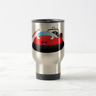 Caneca Térmica Um desenho animado de hovercraft, vermelho e bonit