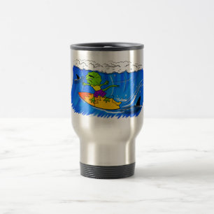 Caneca Térmica Um desenho animado de lagarto-do-pescoço