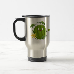 Caneca Térmica Um desenho animado de melancia feliz e bonito
