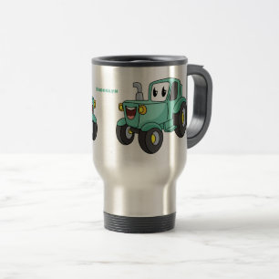 Caneca Térmica Um desenho animado verde e bonito