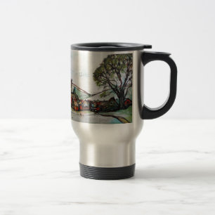 Caneca Térmica Um esboço britânico idílico da vila