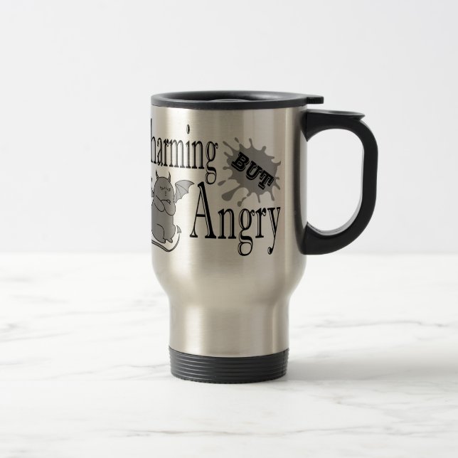 Caneca Térmica Uma citação engraçada e encantadora do gato maldit (Direita)