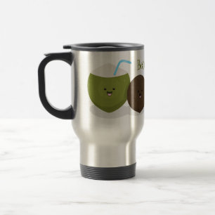Caneca Térmica Uma ilustração de desenho animado de um caiaque