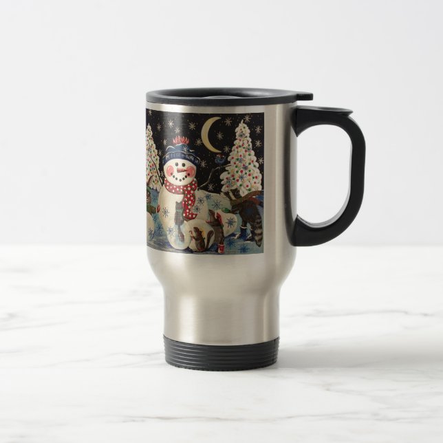 Caneca Térmica "Uma Noite Mágica na Neve" (Direita)