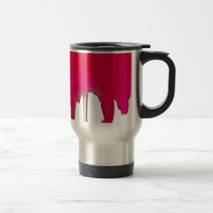 Caneca Térmica Uma Rosa vermelha maravilhosa sob o céu branco