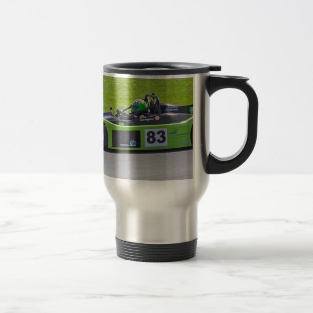 Caneca Térmica Único carro de corridas verde do seater (Direita)