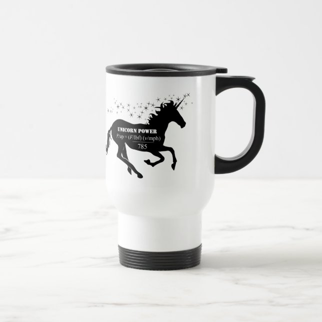 Caneca Térmica Unicorn Power Falso Math Fórmula Engraçada (Direita)