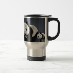Caneca Térmica urso panda fofo animal preto branco doce