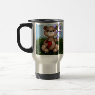 Caneca Térmica Urso Segurando Buquê Flor-30926