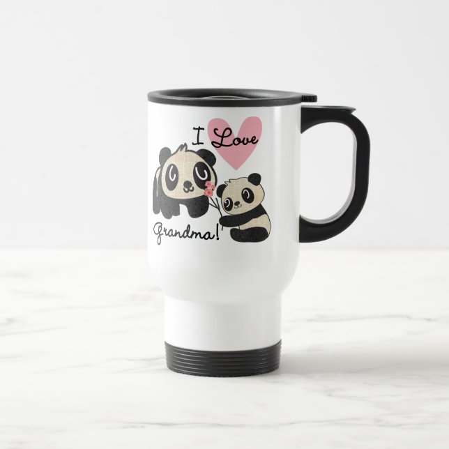 Caneca Térmica Ursos de panda eu amo a avó (Direita)
