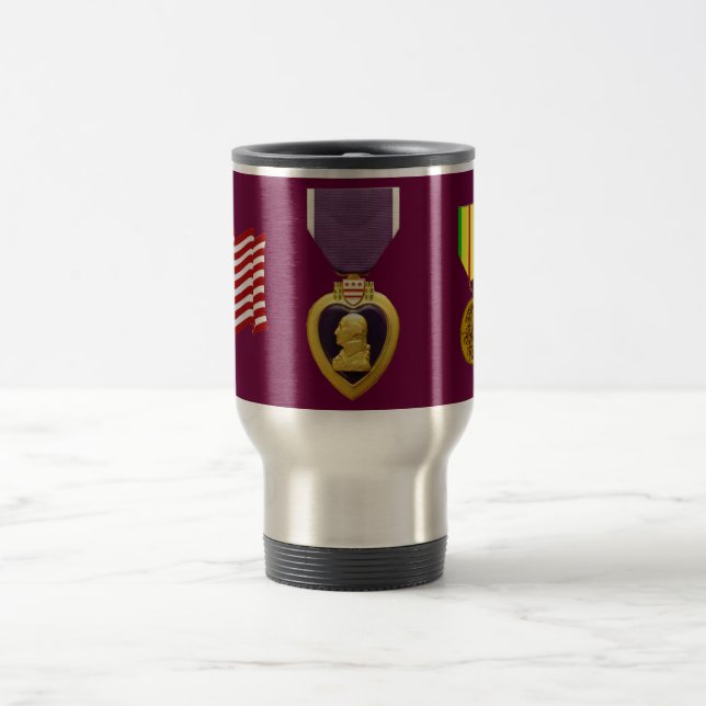 Caneca Térmica US Purple Heart Vietnam Medal Mug (Centro)