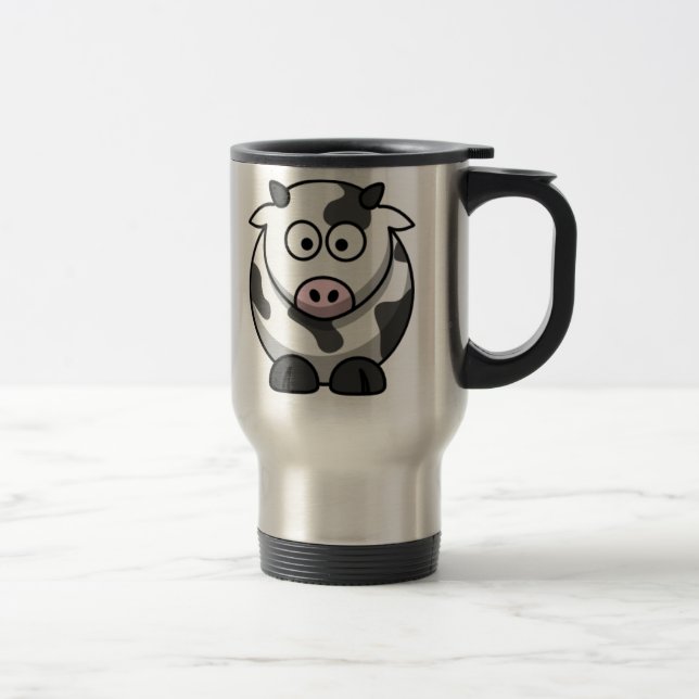 Caneca Térmica Vaca dos desenhos animados (Direita)