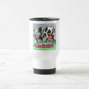 Caneca Térmica Vacas Fazendo Creme Pesado Cartoon Engraçado
