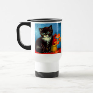Caneca Térmica Van Gogh Tuxedo Cat
