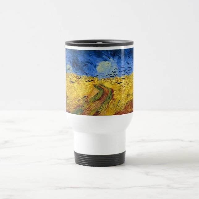 Caneca Térmica Van Gogh Wheat Fields impressionista Painting (Centro)