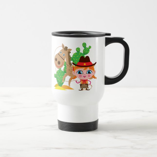 Caneca Térmica Vaqueira e cavalo (Direita)