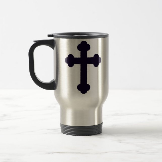 Caneca Térmica Velha cruz cristã roxa (Esquerda)