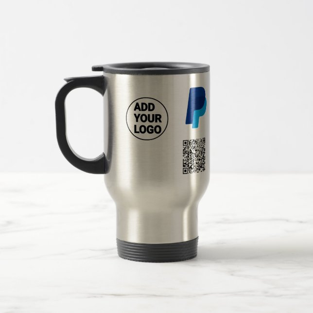 Caneca Térmica Venmo paypal digitalizar para pagar adicionar códi (Esquerda)