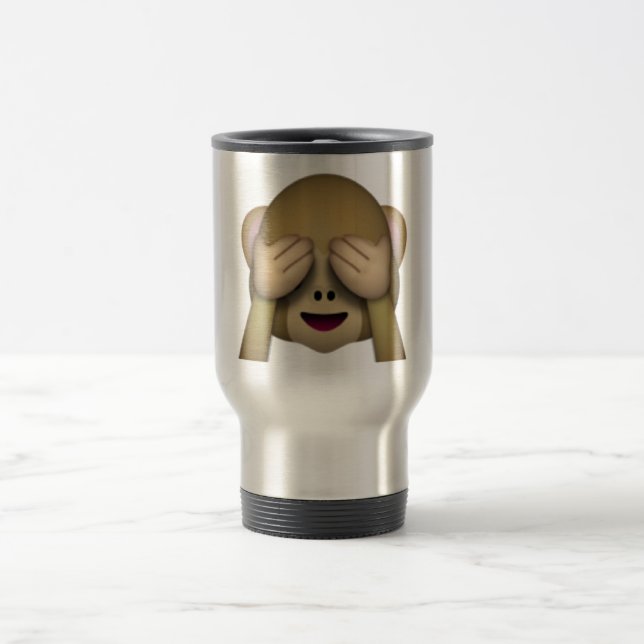 Caneca Térmica Ver Sem Macaco Mau - Emoji (Centro)