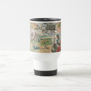 Caneca Térmica verão praia vintage polvo antiguidades navegação
