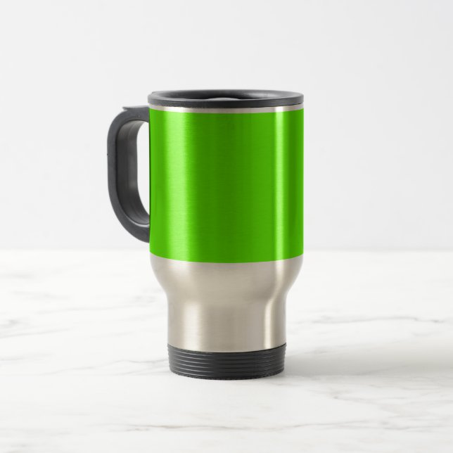 Caneca Térmica Verde claro (cor sólida) (Frente Esquerda)