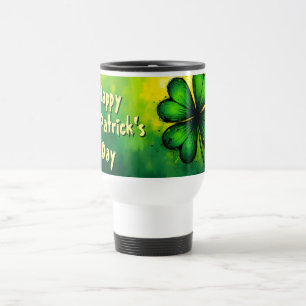 Caneca Térmica Verde, Felicidade e Alegria - Feliz Rua. Dia de Pa