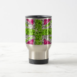Caneca Térmica Verde limão/caneca de viagem ao trabalho do Reino