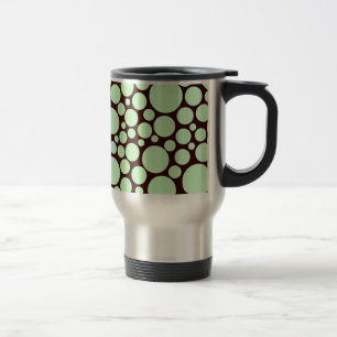 Caneca Térmica Verde pálido manchado em Brown escuro