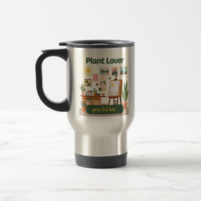 Caneca Térmica Verdura Personalizada & Design de Espaço de Trabal (Esquerda)