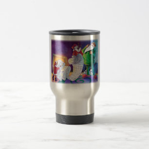 Caneca Térmica Verifique-o duas vezes papai noel