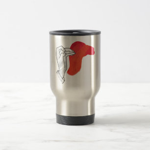 Caneca Térmica Vermelho Camelo Silhueta Mão