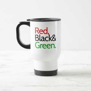 Caneca Térmica Vermelho, Negro e Verde-Africano Americano