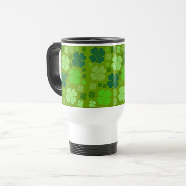 Caneca Térmica Vestidos Verdes, Vestidos Sortudos, Dia de São Pat (Frente Esquerda)