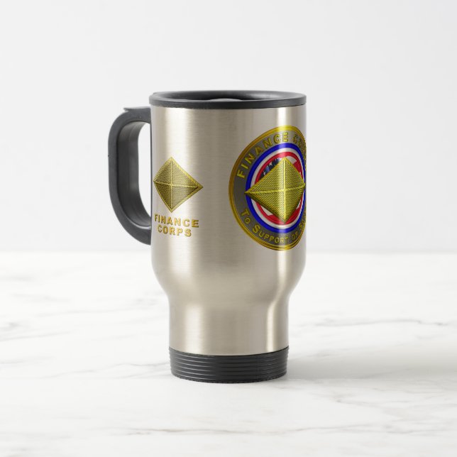 Caneca Térmica Veterano do Corpo de Finanças (Frente Esquerda)