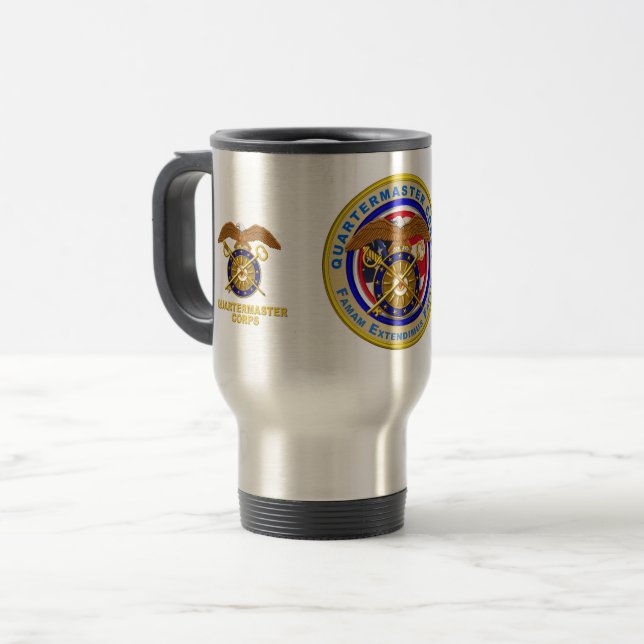 Caneca Térmica  Veterano do Corpo de Quartermestre  (Frente Esquerda)