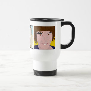 Caneca Térmica Viagem 3-Photo feito sob encomenda branco de
