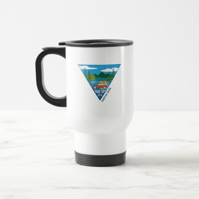 Caneca Térmica Viagem à família personalizada na montanha (Esquerda)