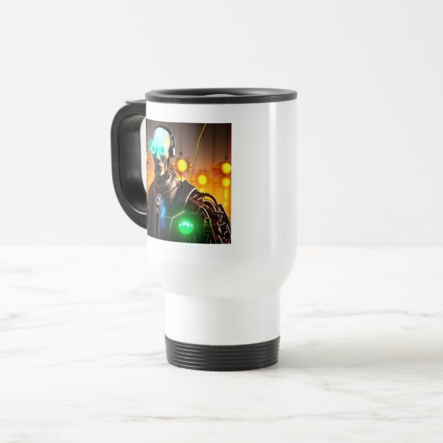 Caneca Térmica Viagem ao trabalho Robot 2 (Frente Esquerda)