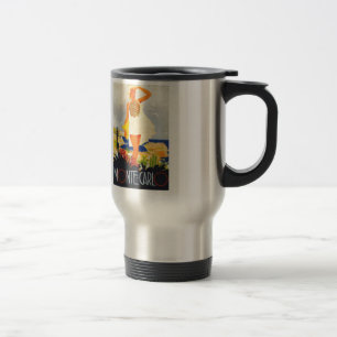 Caneca Térmica Viagem da praia Monte Carlo, Moça Moda