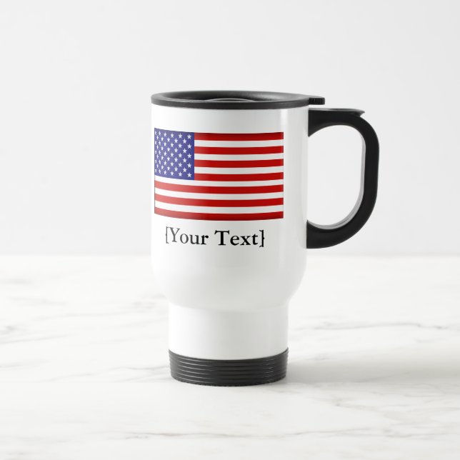 Caneca Térmica Viagem de bandeira americana/caneca Viagem ao trab (Direita)