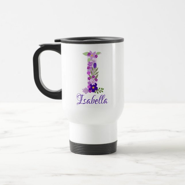 Caneca Térmica viagem de café roxo, Lavanda, de 15 oz (Esquerda)